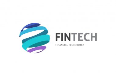 Fintech için modern logo konsept tasarım 