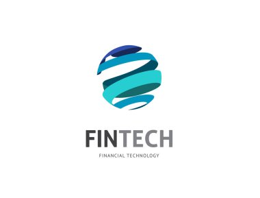 Fintech için modern logo konsept tasarım 