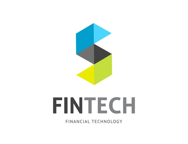 Modern logo concept design for fintech — Stock Vector