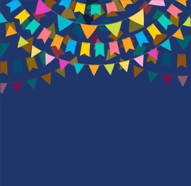 Bayraklar, süsleme ile Fiesta afiş ve poster tasarımı