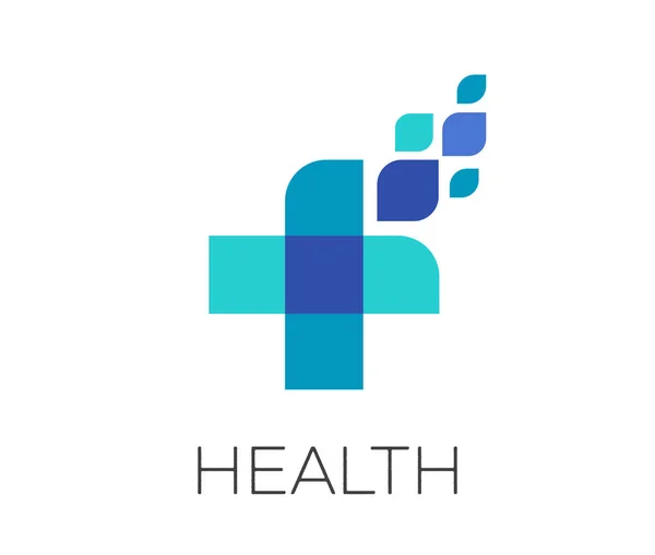 İlaç, sağlık ve tıp kavramı logo, sembol — Stok Vektör