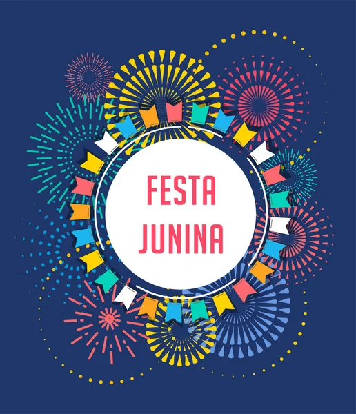 Festa junina - lateinamerikanisches, brasilianisches Juni-Festival — Stockvektor