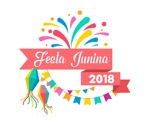 Festa Junina - América Latina, Festival Brasileño de Junio — Vector de stock