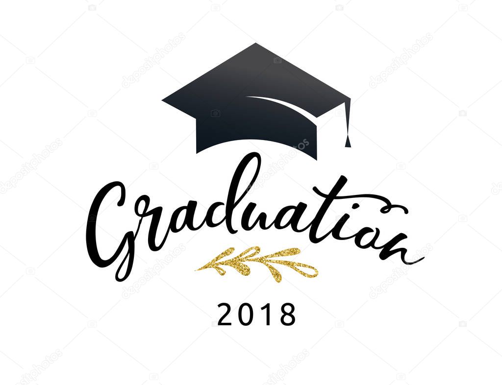 Graduation Class of 2018, party invitations, posters, banner, lettering design