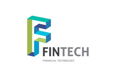 Fintech ve dijital finans teknolojileri için modern logo tasarımı