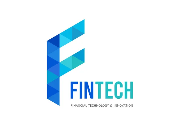 Conception de logo moderne pour les technologies financières et numériques — Image vectorielle