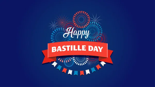 Happy Bastille Day, the French National Day poster and concept design — Stock Vector