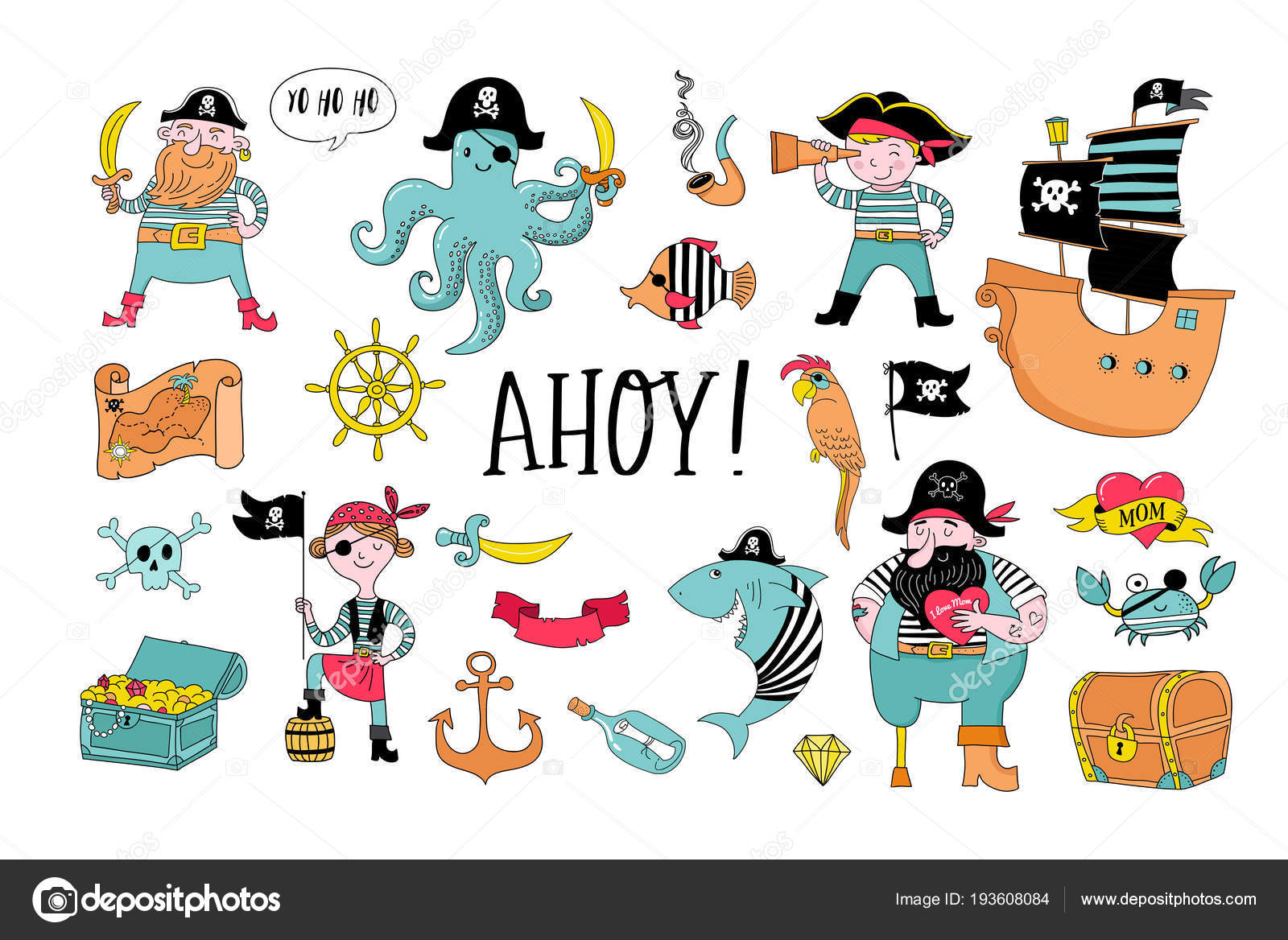 Pirate Character Vector Art, Icons, and Graphics for Free Download