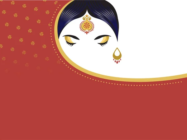 Indian γυναίκα με σάρι. Όμορφο κορίτσι ινδουιστικό υπόβαθρο — Διανυσματικό Αρχείο