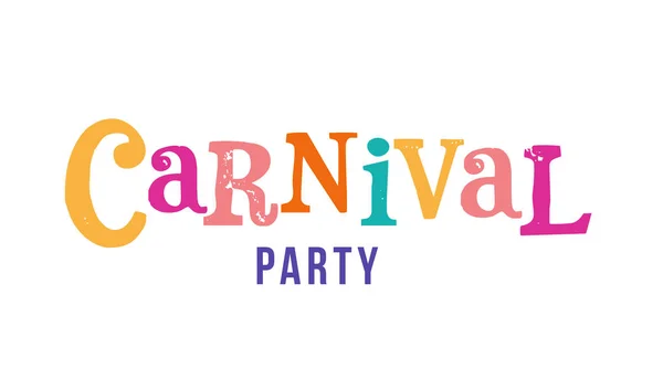 Karneval, party, Rio Carnaval, Purim pozadí s konfety, hudební nástroje, masky, klaun klobouk a ohňostroj. Vektorová ilustrace — Stockový vektor