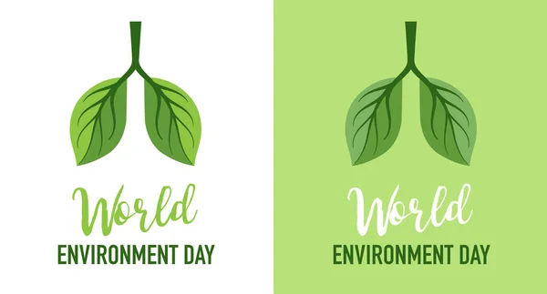 Dia Mundial do Meio Ambiente, ir design conceito verde. Ilustração vetorial — Vetor de Stock