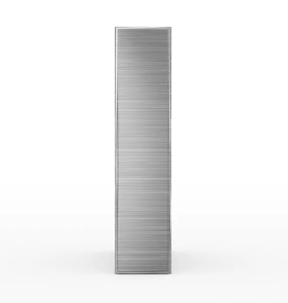 De letter I 3d metal geïsoleerd op wit — Stockfoto