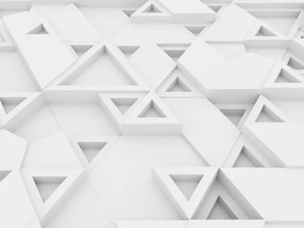 Triangles équilatéraux - fond abstrait blanc — Photo