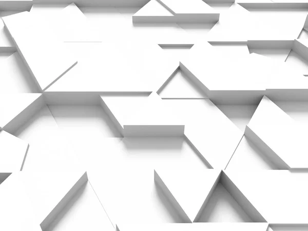 Equilateral triangles - white abstract background with shadows — Stock Photo, Image