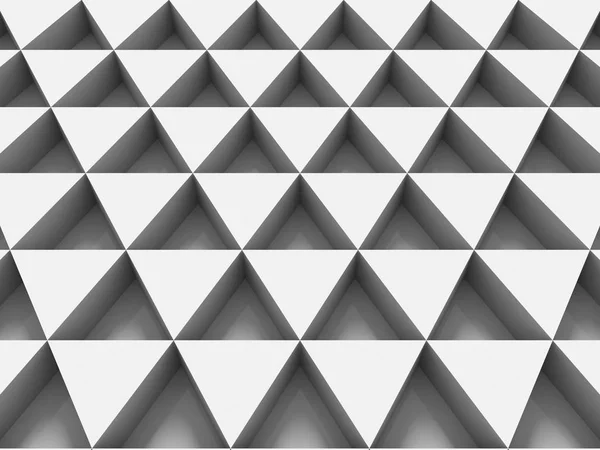 Equilateral triangles - white abstract background with shadows — Stock Photo, Image