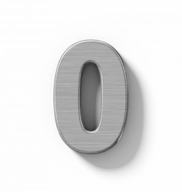 Beyaz Gölge - ortogonal pro ile izole sayı 0 3d metal