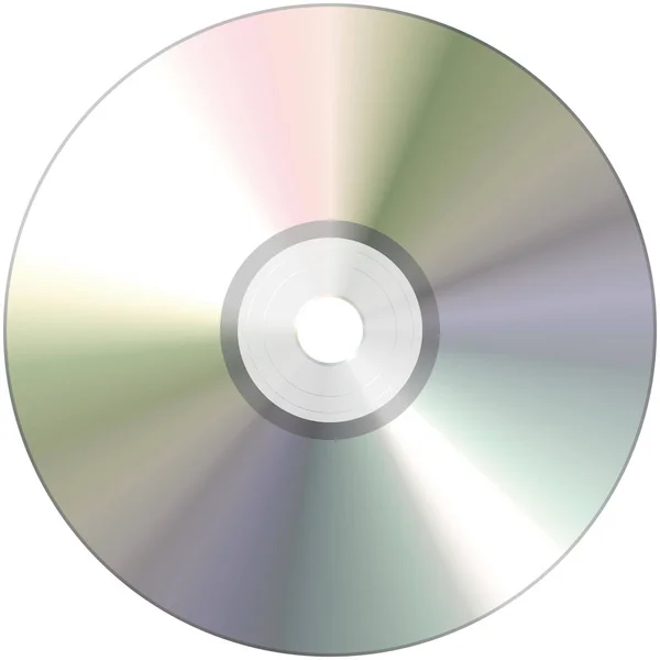 Compact disk close-up geïsoleerd op wit — Stockfoto