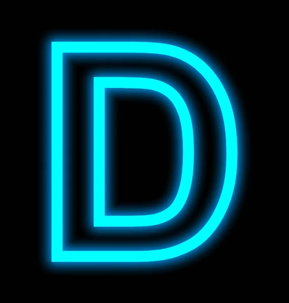 Letter D neon light full isolated on black Stock Photo by ©3dvlaa 167341736