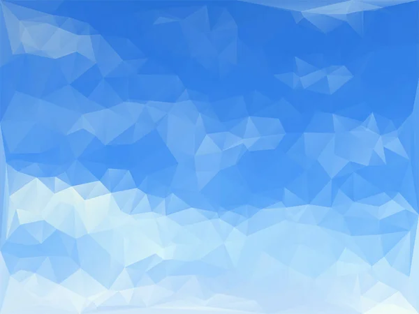 Triángulos fondo abstracto - cielo azul nublado - vector — Vector de stock