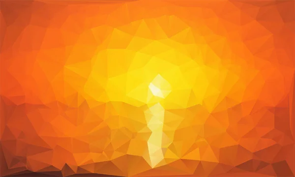 Triangles abstract background - sunset - vector — Stock Vector