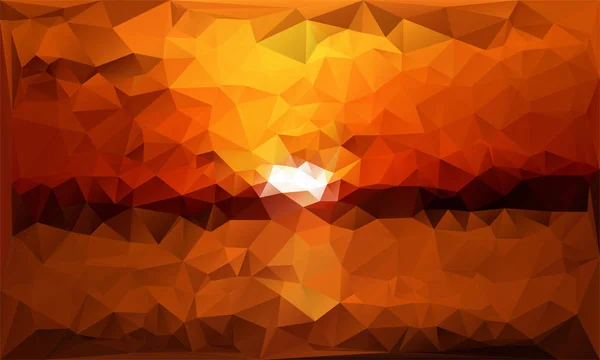 Triângulos fundo abstrato - por do sol - vetor —  Vetores de Stock