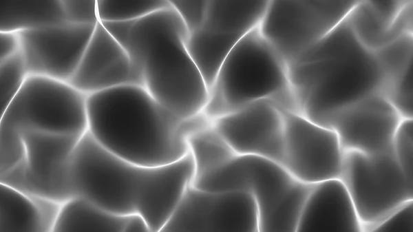 Witte abstract golven op zwarte achtergrond - vloeiende vorm oppervlak — Stockfoto