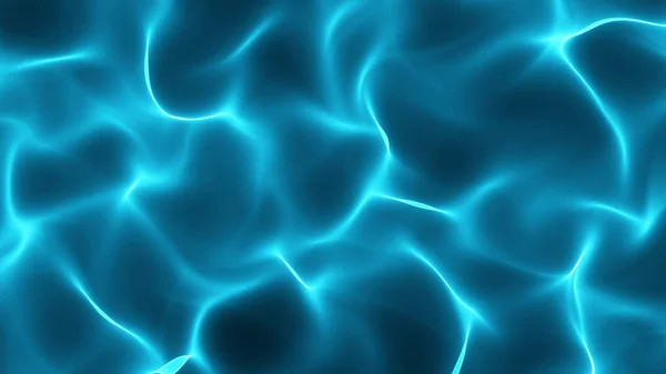 Neon abstract waves on black background - smooth shape surface — Stock Photo, Image