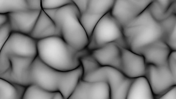 白い背景の滑らかな形状の表面の黒い抽象波 — ストック写真
