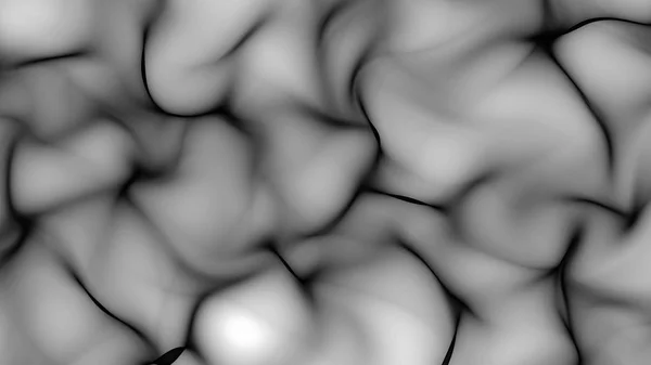黑白色背景-光滑的形状表面上的抽象浪 — 图库照片
