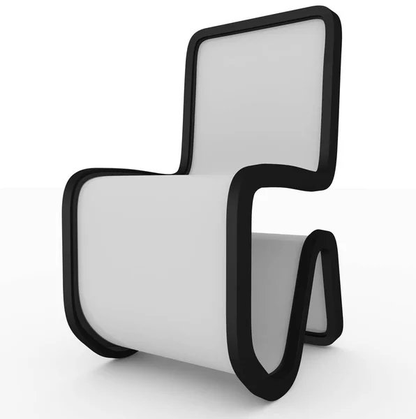 Moderne stoel ontwerp - wit - geïsoleerd op wit — Stockfoto
