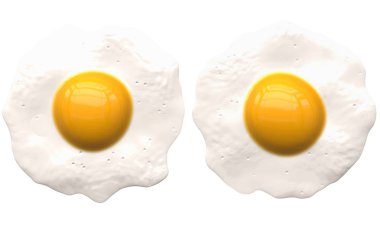 haşlanmış yumurta beyaz - ayrılmış 2 izole