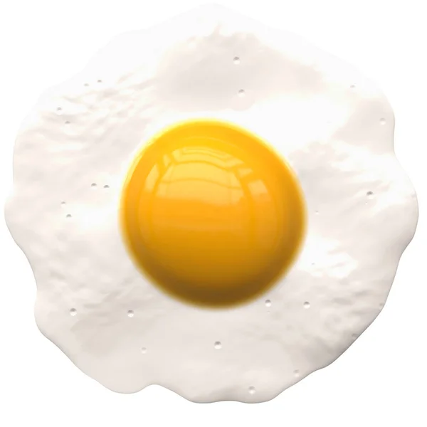 Пашотне яйце ізольоване на білому — стокове фото