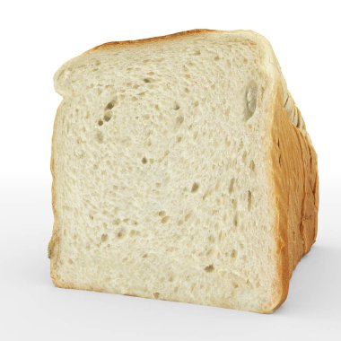 Dilimlenmiş - ekmek tost dilim izole üzerinde beyaz bir araya