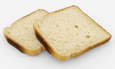 bread slices - toast pair - isolated on white clipart