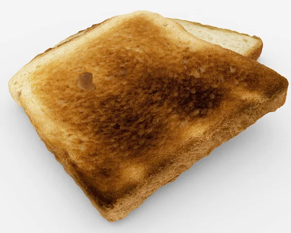 パンをスライス トースト対白で隔離 — ストック写真