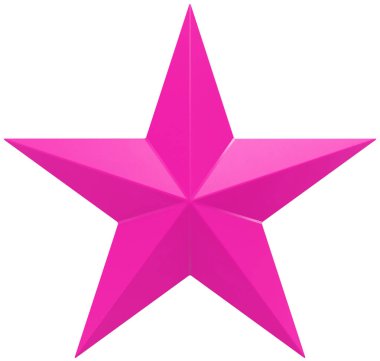 Noel yıldızı mor - 5 köşeli yıldız - beyaz izole