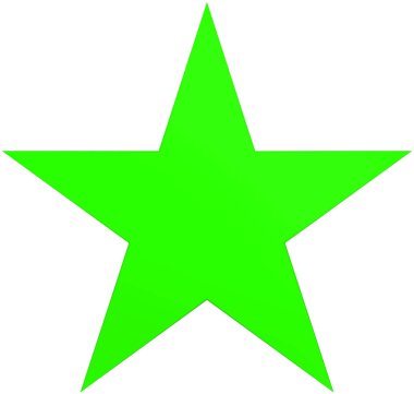 Noel yıldız yeşil beyaz izole - basit 5 köşeli yıldız-