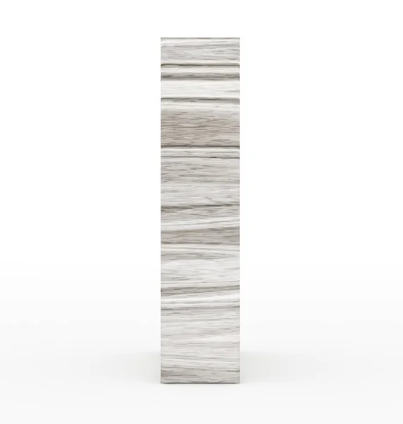 De letter I 3d houten geïsoleerd op wit — Stockfoto