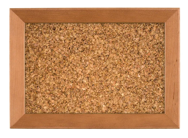 Blank Cork board with wooden frame (isolated) — Stock Photo, Image