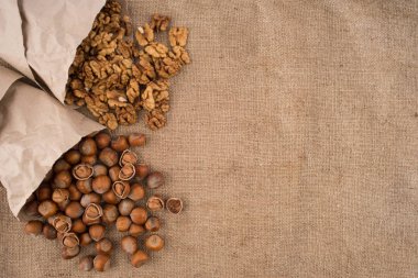 Ceviz ve fındık Sivas'tan kağıda içinde. 