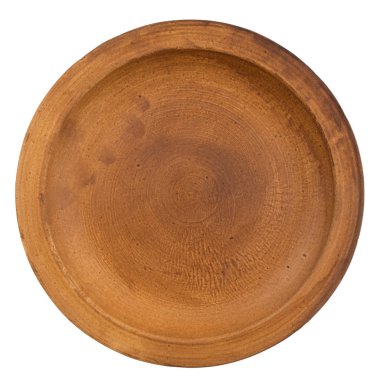  Beyaz arka plan üzerinde izole kahverengi boş levha.