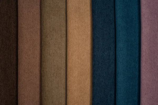 Color samples of the upholstery fabric in the assortment. — Stock Photo, Image