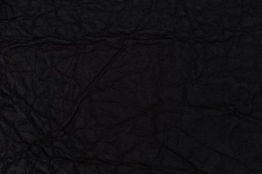 Siyah deri doku. Üstten Görünüm.