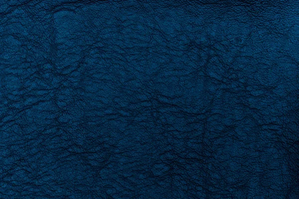 Текстура натуральной синей кожи. Абстрактный фон, пустой шаблон — стоковое фото