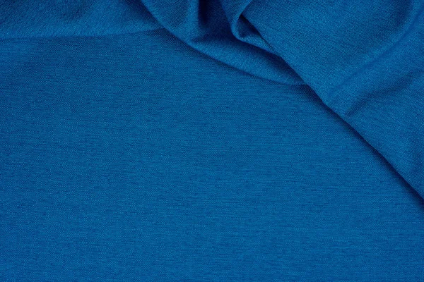 Primer plano de un tejido de lana de color azul. Fondo abstracto , —  Fotos de Stock