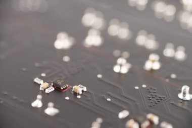 Devre kartı dirençler mikroçipler ve elektronik bileşen