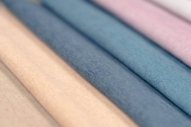 Renkli döşemelik kumaş örnekleri arka plan. Soyut backgrou