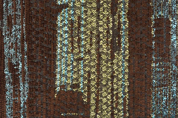 Brown, green, blue fabric texture for background. — Stock Photo, Image