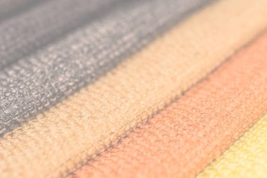 Renkli döşemelik kumaş örnekleri arka plan. 