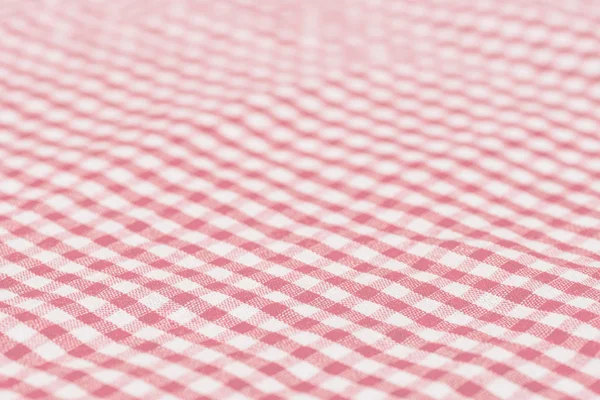 Checkered toalha de mesa cozinha foco seletivo . — Fotografia de Stock